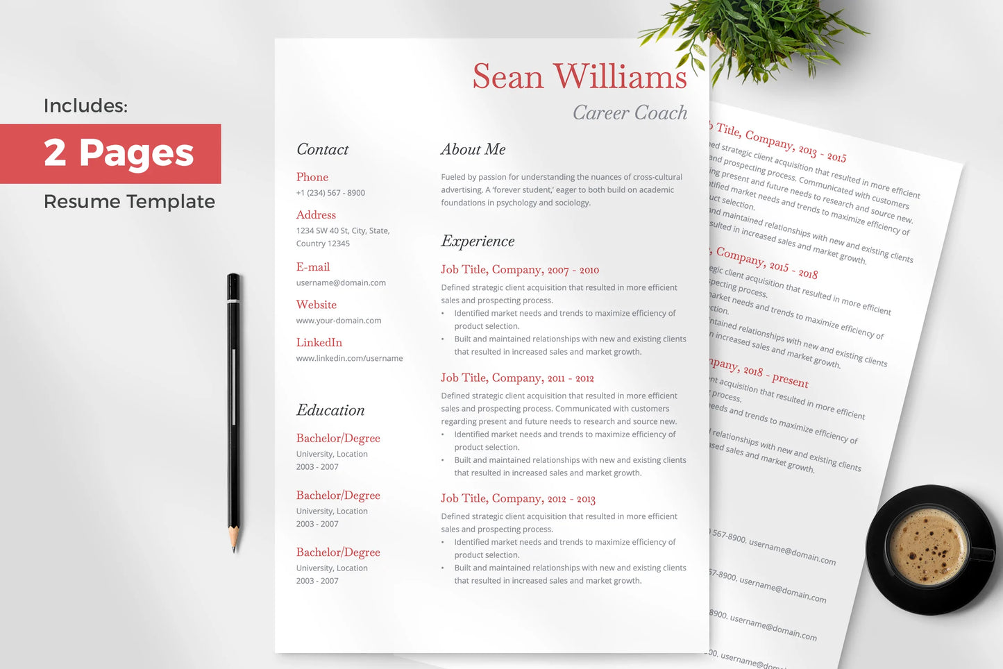 Elijah - Resume Infographic Templates PowerPoint slides
