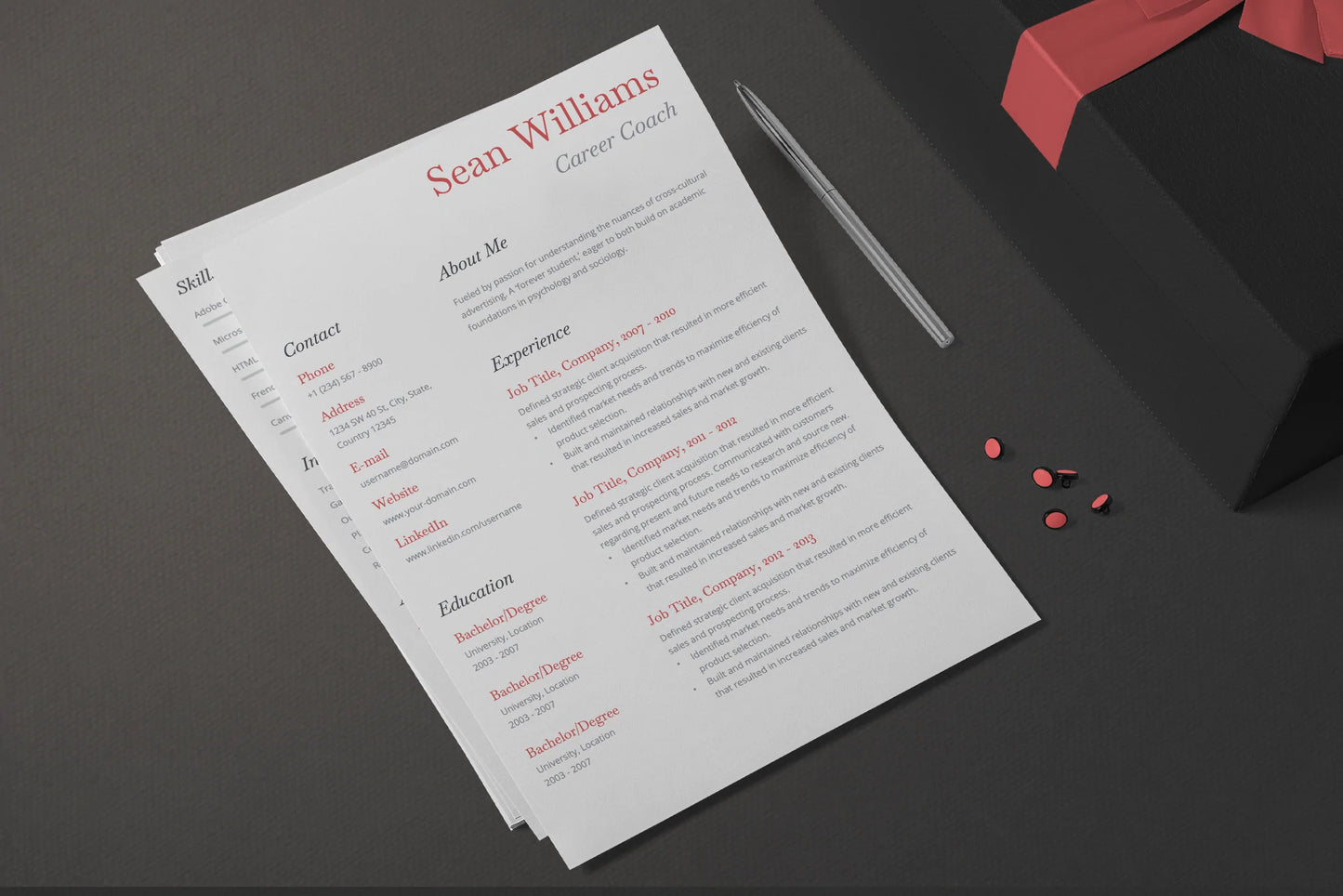 Elijah - Resume Infographic Templates PowerPoint slides