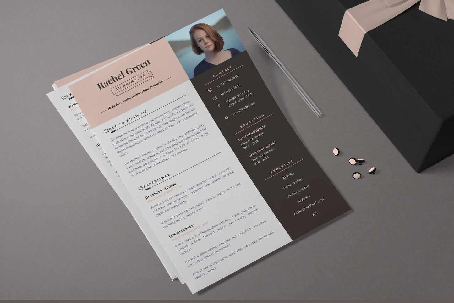 Ella Resume + Cover Letter Template Infographic templates