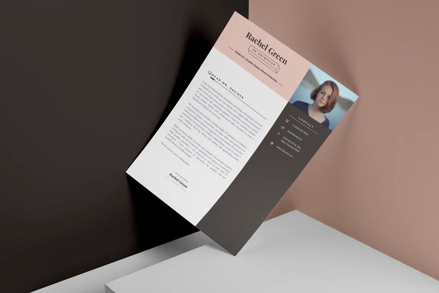 Ella Resume + Cover Letter Template Infographic templates