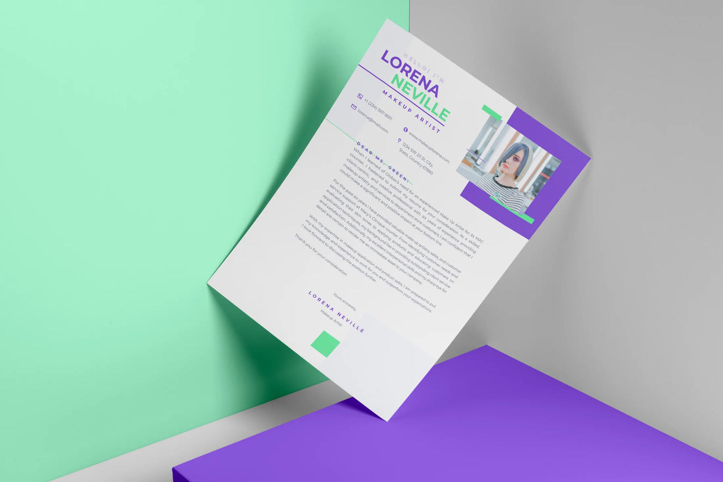 Eva Resume + Cover Letter Template Infographic Templates PowerPoint slides