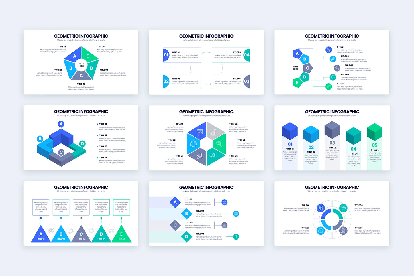 Geometric Infographic Templates PowerPoint slides