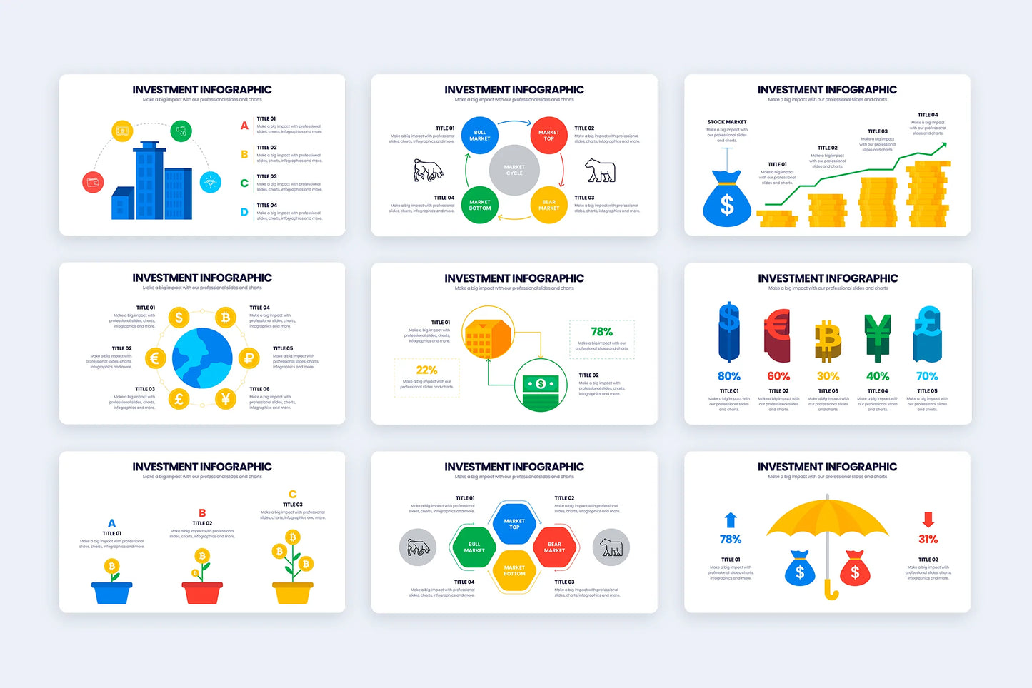 Investment Infographic templates