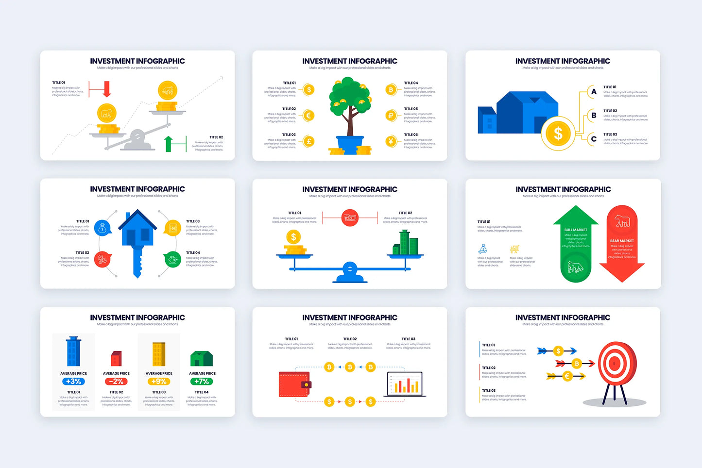 Investment Infographic templates