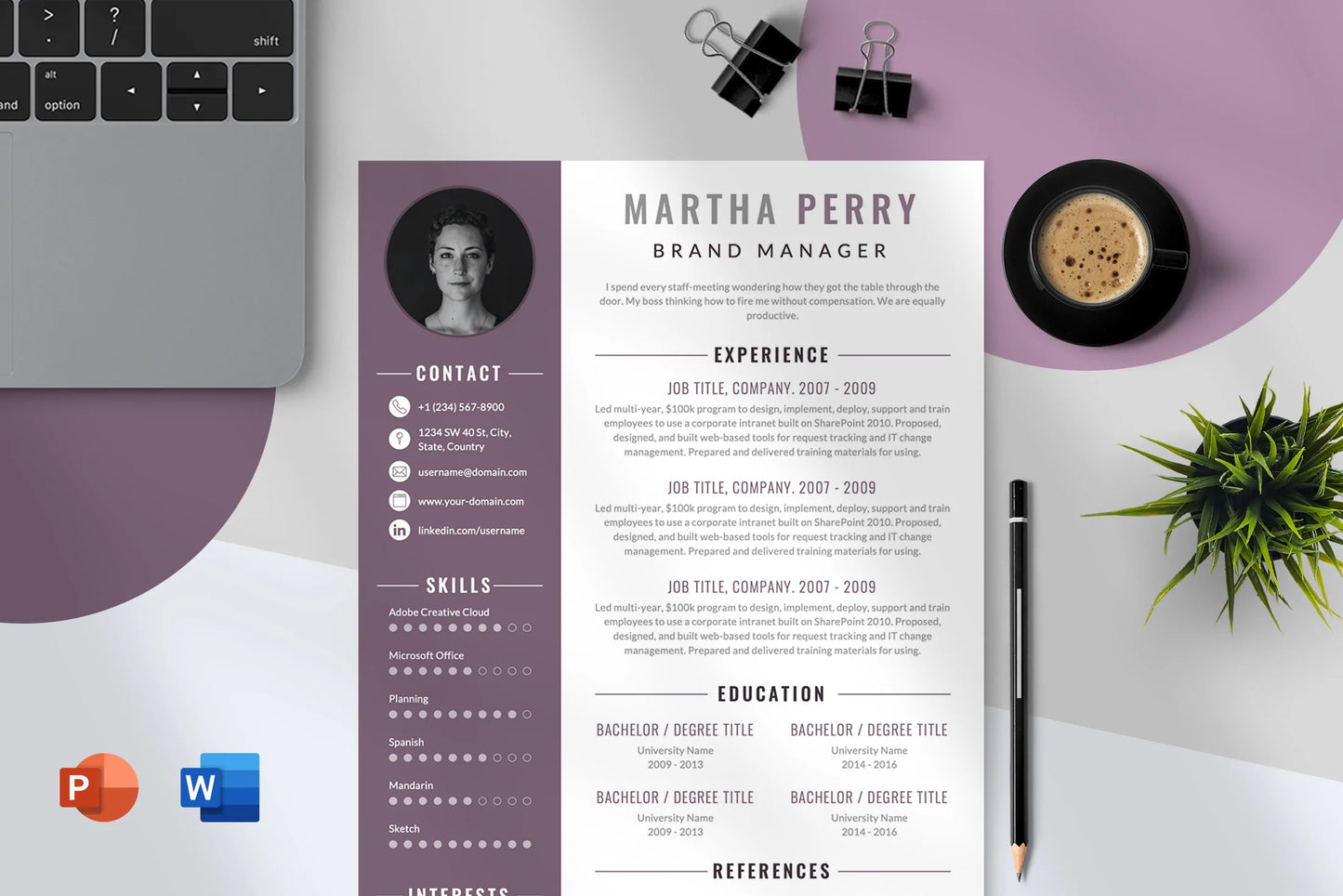 Kelly - Resume Template Infographic Templates PowerPoint slides