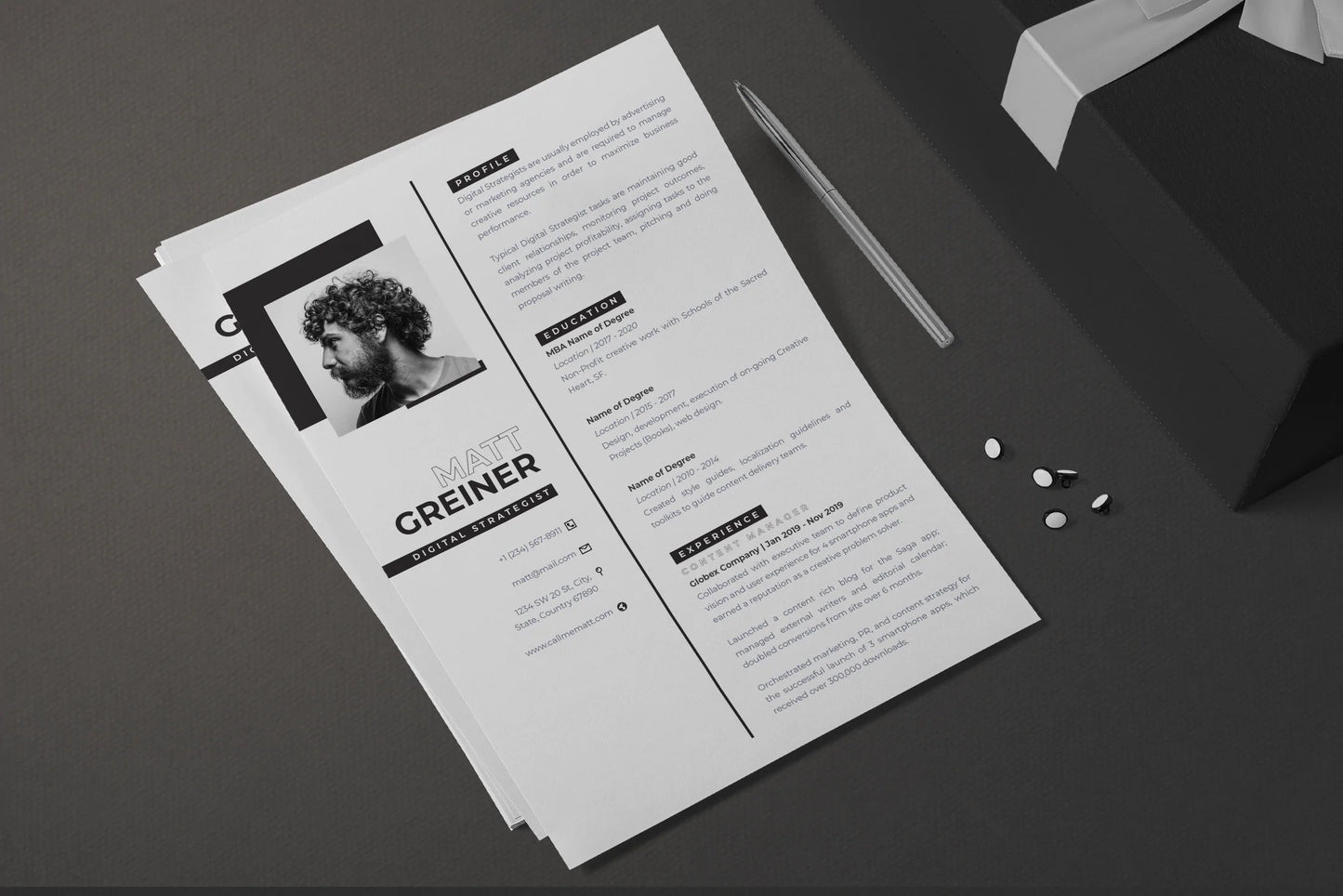 Lean Resume + Cover Letter Template Infographic templates