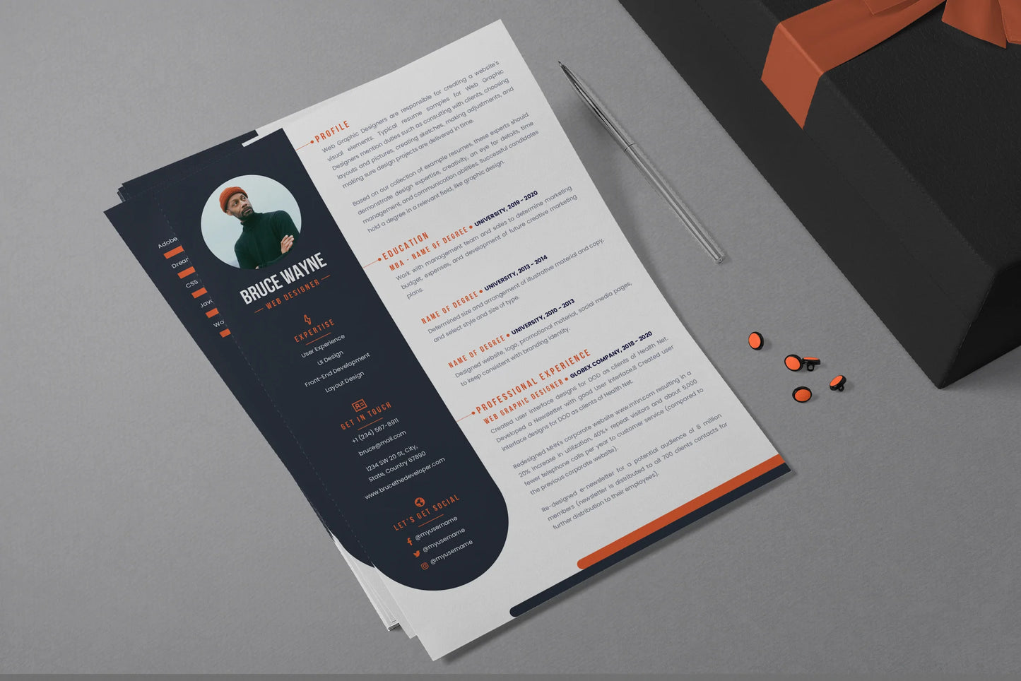 Leo Resume + Cover Letter Template Infographic templates