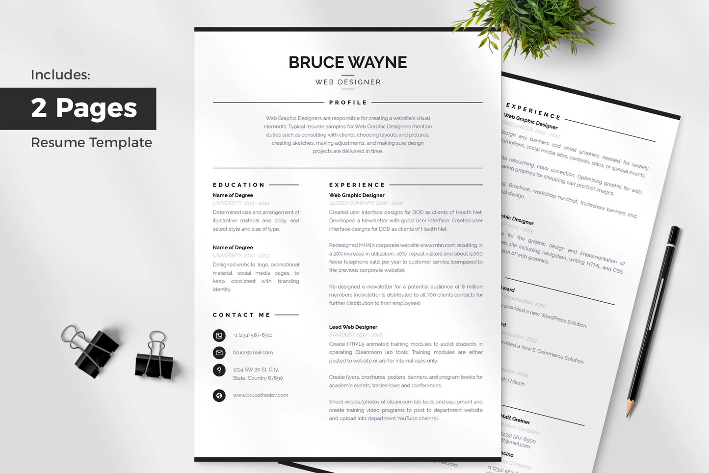 Mila Resume + Cover Letter Template Infographic templates