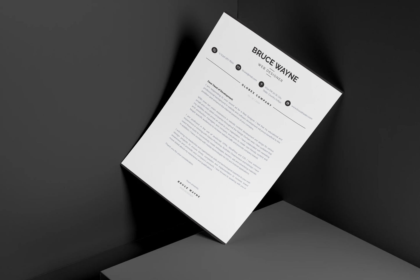 Mila Resume + Cover Letter Template Infographic templates