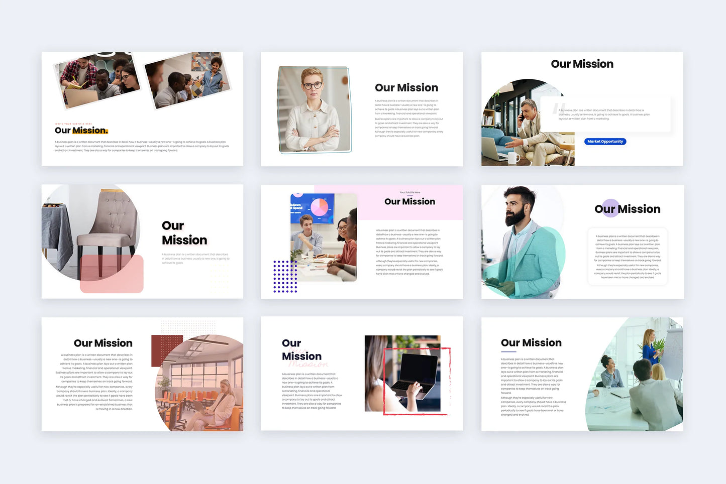 Mission Slides for PowerPoint, Keynote and Google Slides Infographic templates