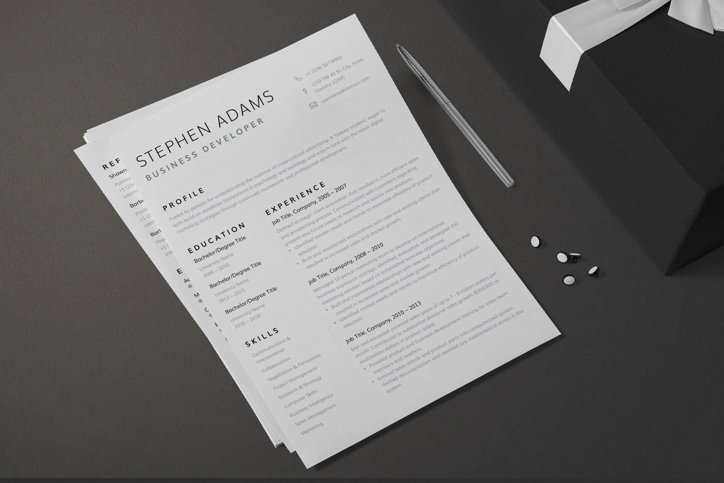 Noah - Resume Template Infographic templates