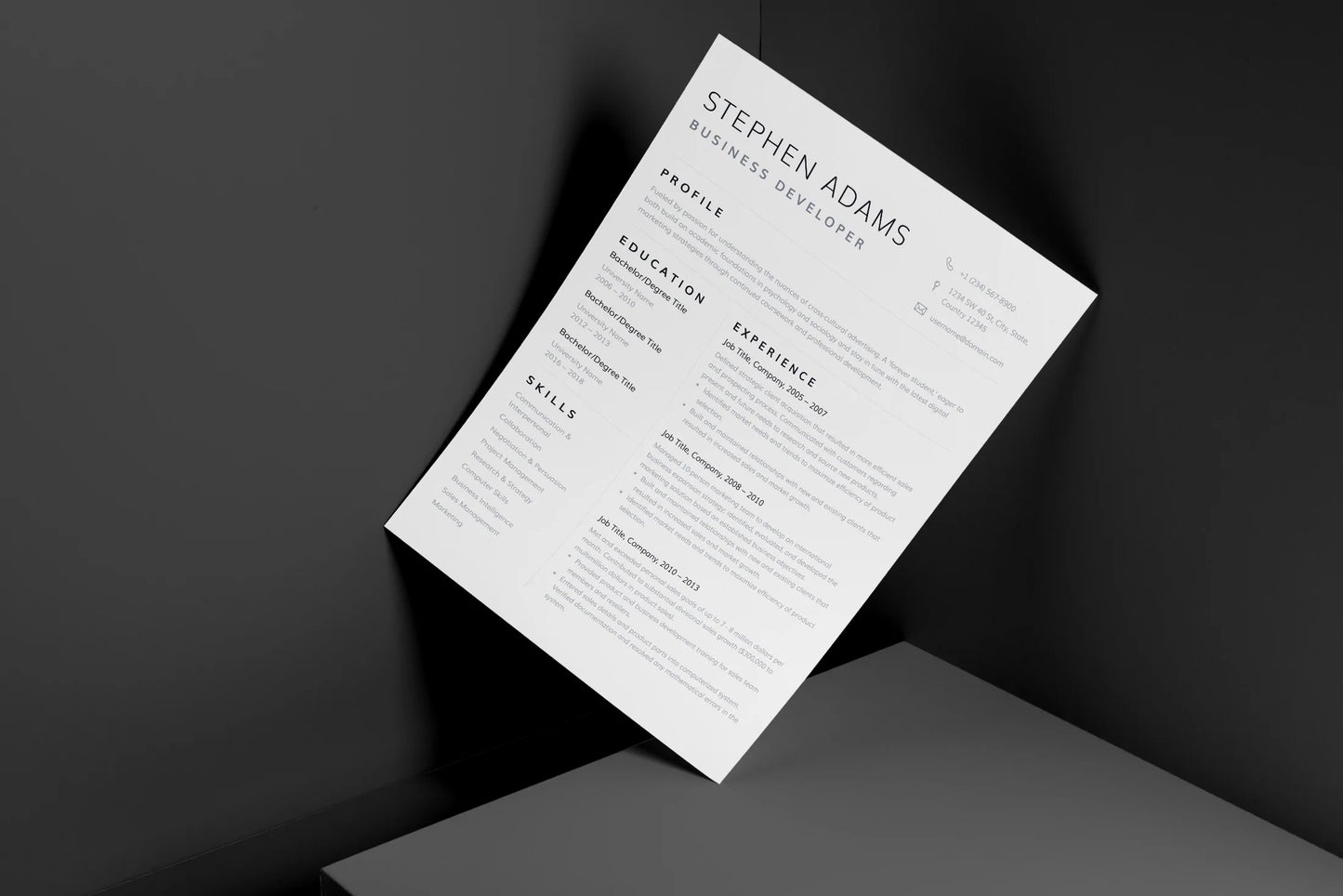 Noah - Resume Template Infographic templates