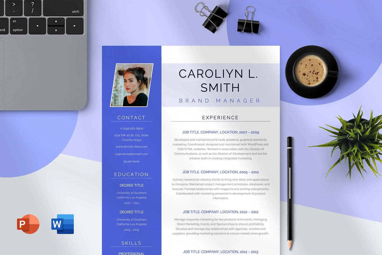 Nora - Resume Template Infographic templates