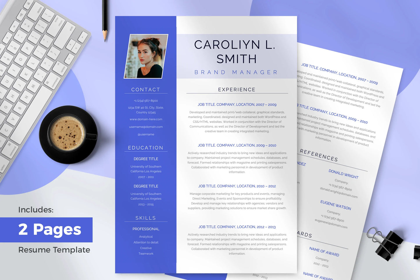 Nora - Resume Template Infographic templates