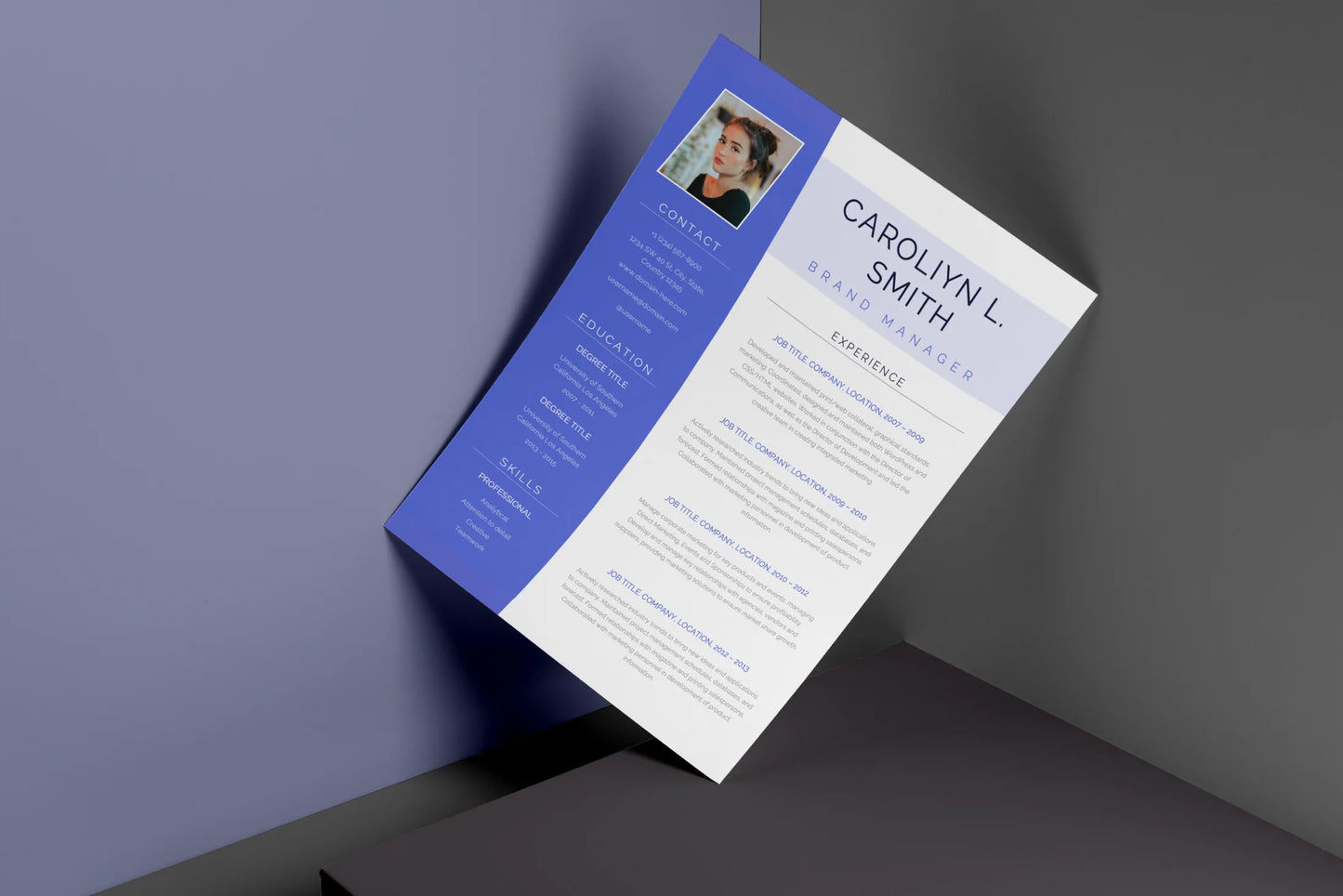 Nora - Resume Template Infographic templates