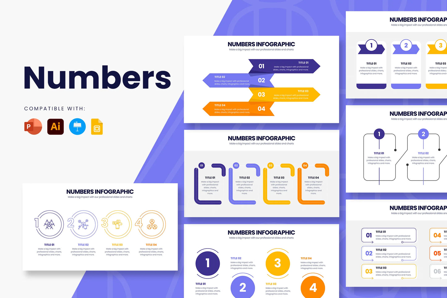 Number Infographic templates