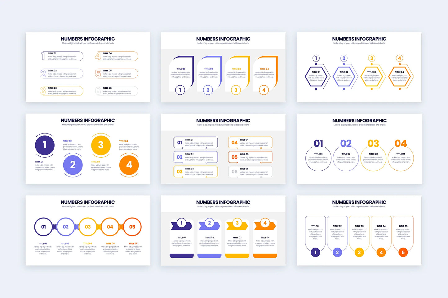 Number Infographic templates