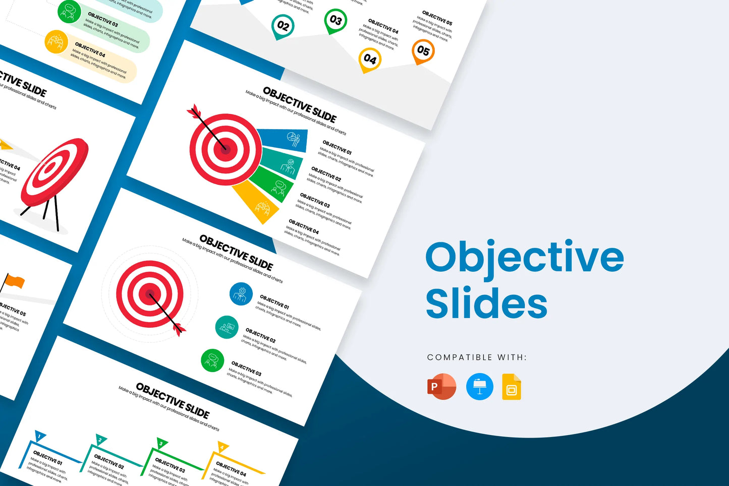 Objective Slides for PowerPoint Keynote and Google Slides Infographic templates