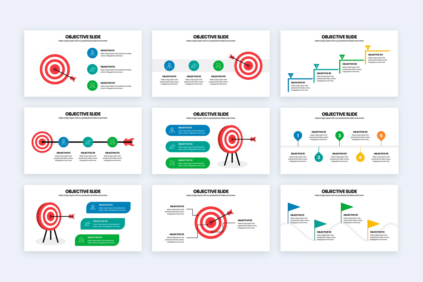 Objective Slides for PowerPoint Keynote and Google Slides Infographic templates