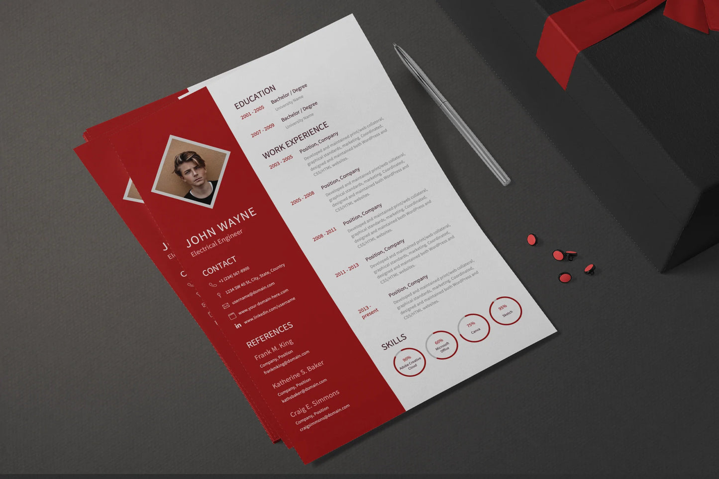 Oliver - Resume Template Infographic Templates PowerPoint slides