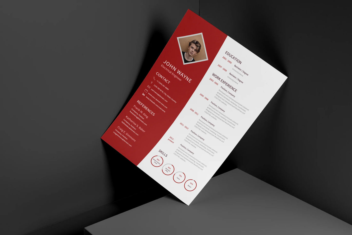 Oliver - Resume Template Infographic Templates PowerPoint slides