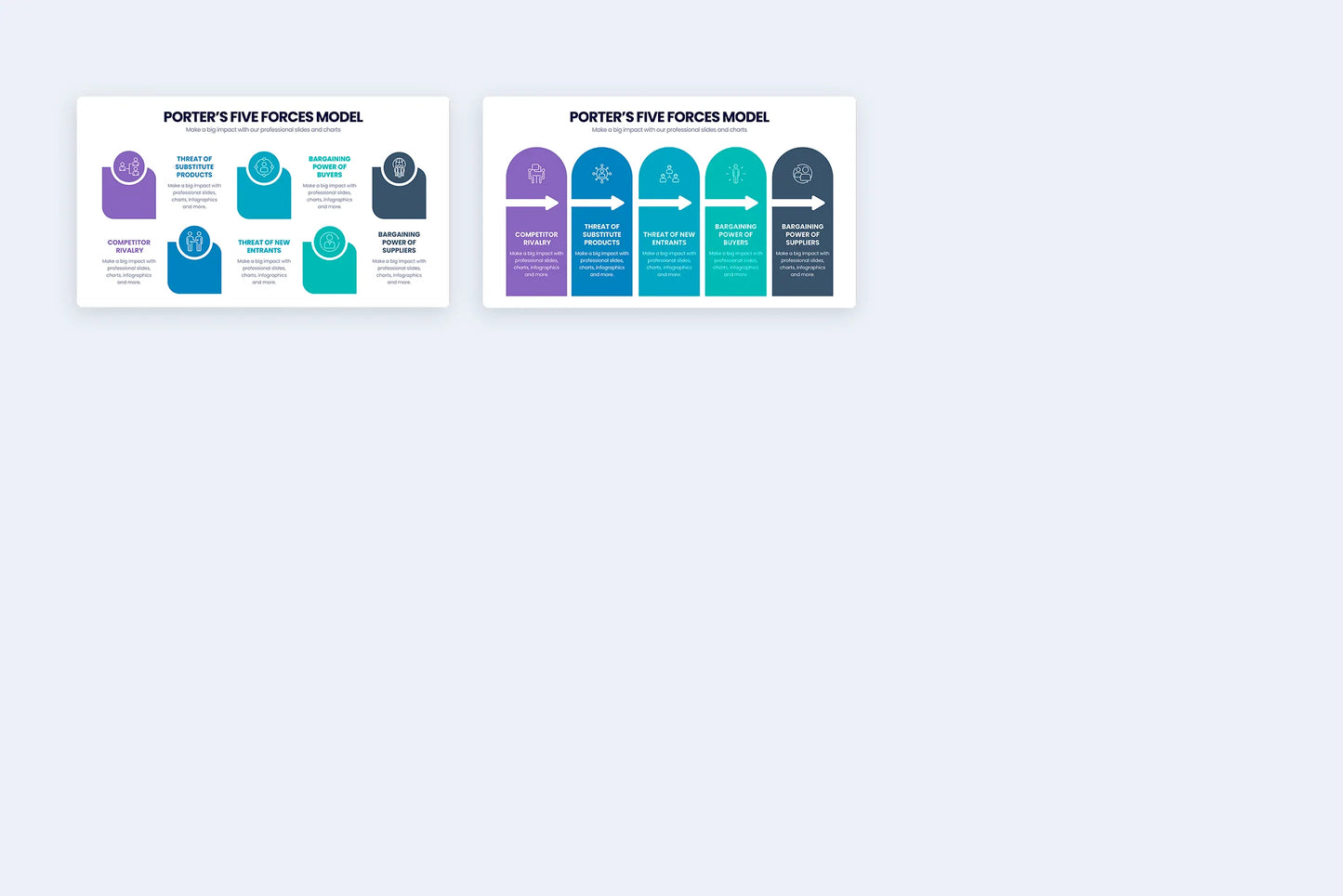 Porter's Five Forces Slides Infographic templates