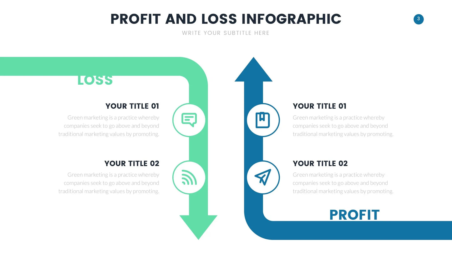 Profit and Loss Infographic templates