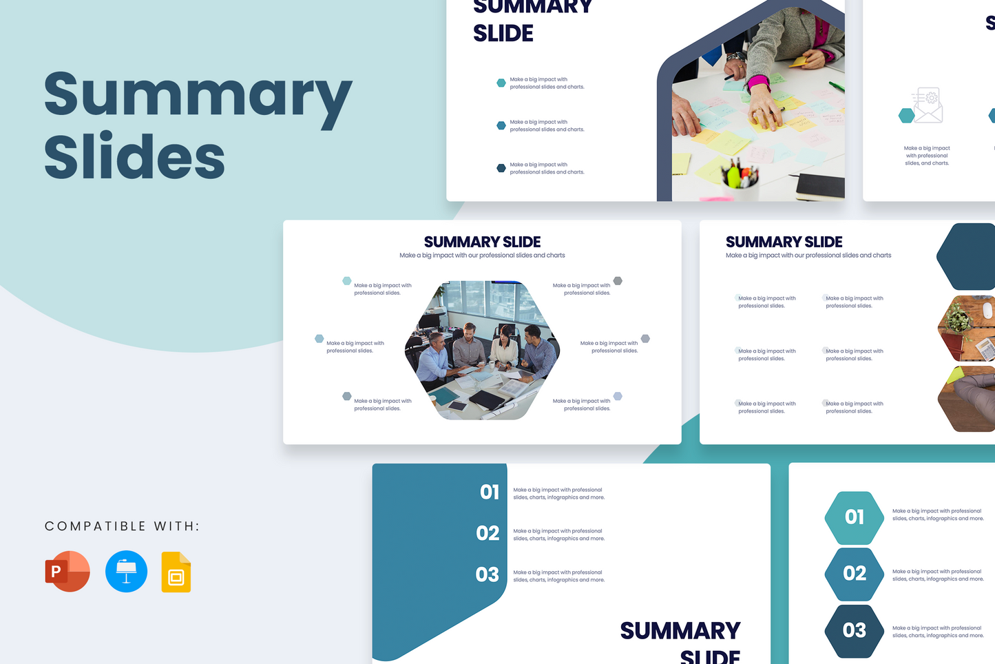 Summary Slides for PowerPoint, Keynote and Google Slides Infographic templates