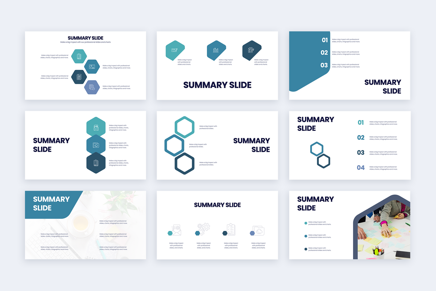 Summary Slides for PowerPoint, Keynote and Google Slides Infographic templates