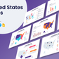 United States Map Infographic templates