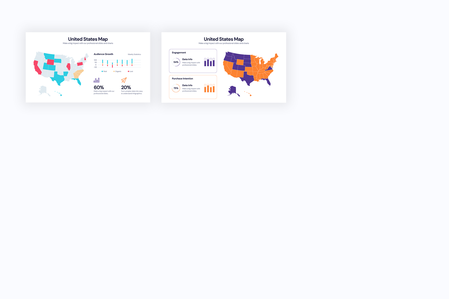 United States Map Infographic templates