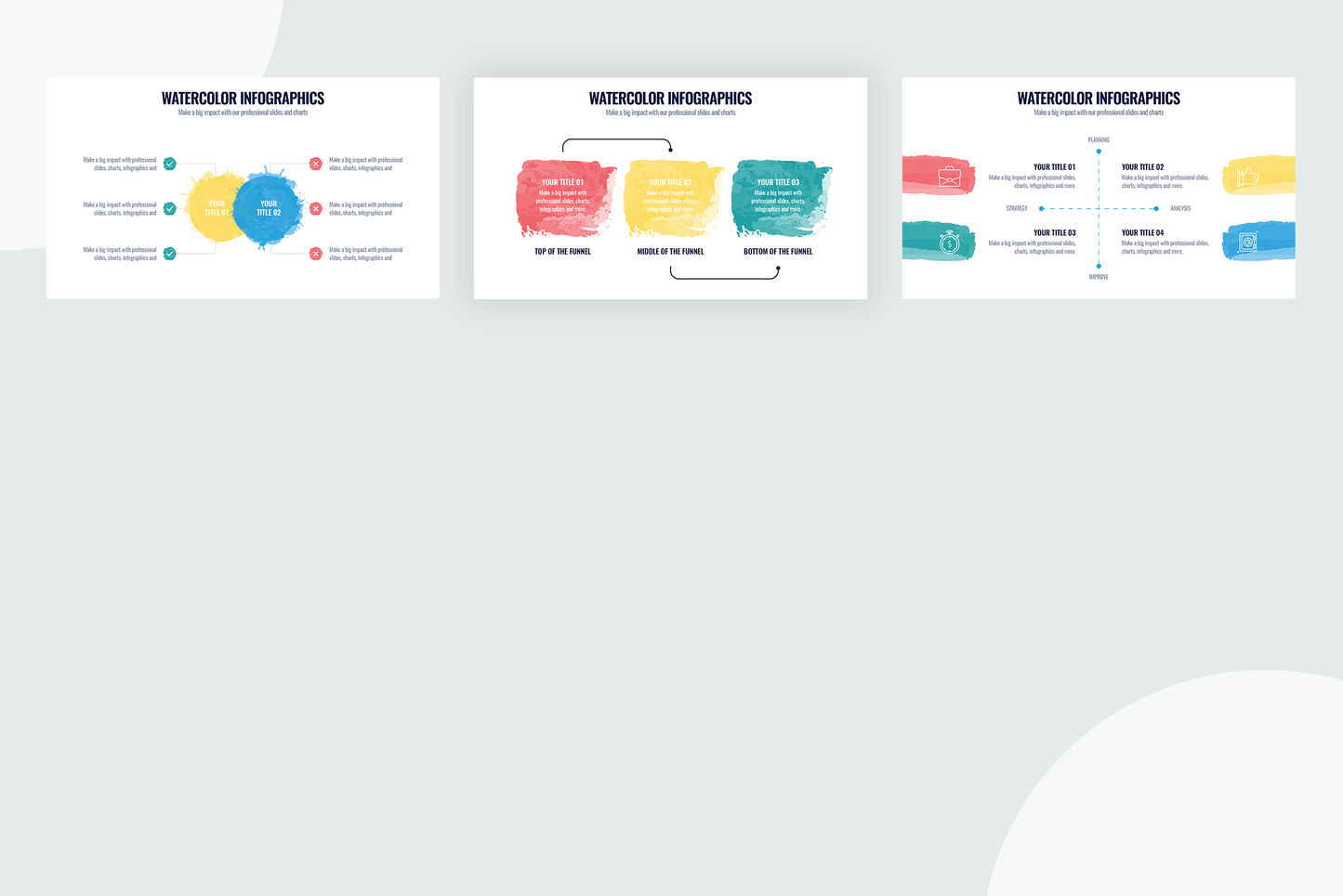 Watercolor Infographic templates