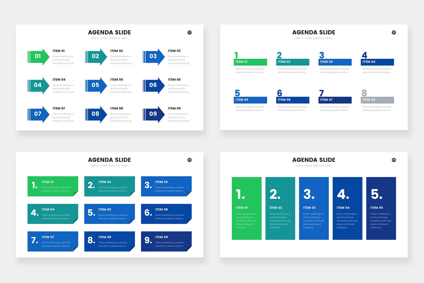 agenda Infographic templates