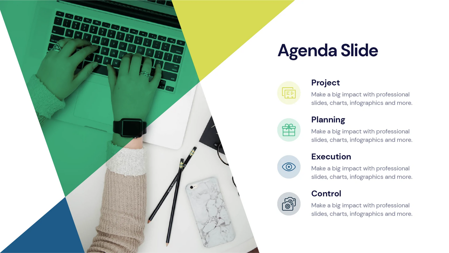 agenda  Infographics PowerPoint templates