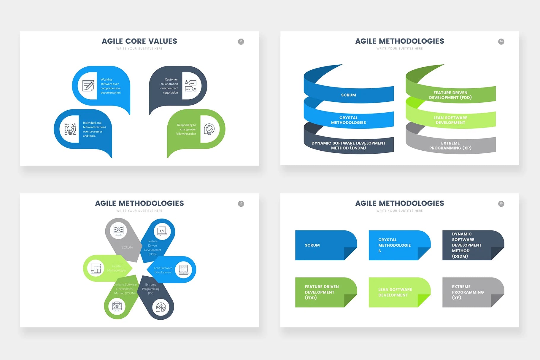 Agile Infographic Templates PowerPoint slides