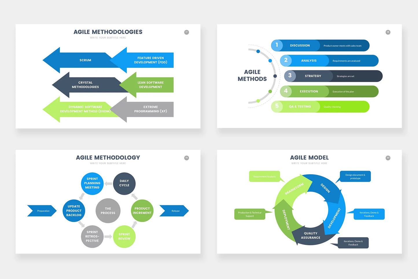 Agile Infographic Templates PowerPoint slides