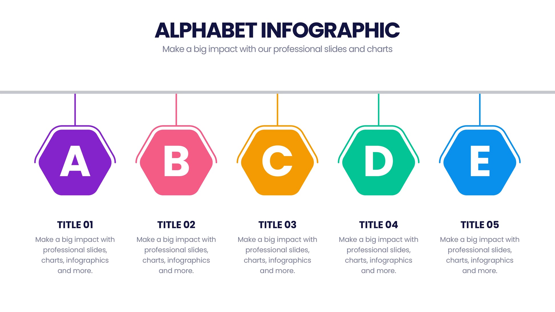 Alphabet Infographic Templates PowerPoint slides