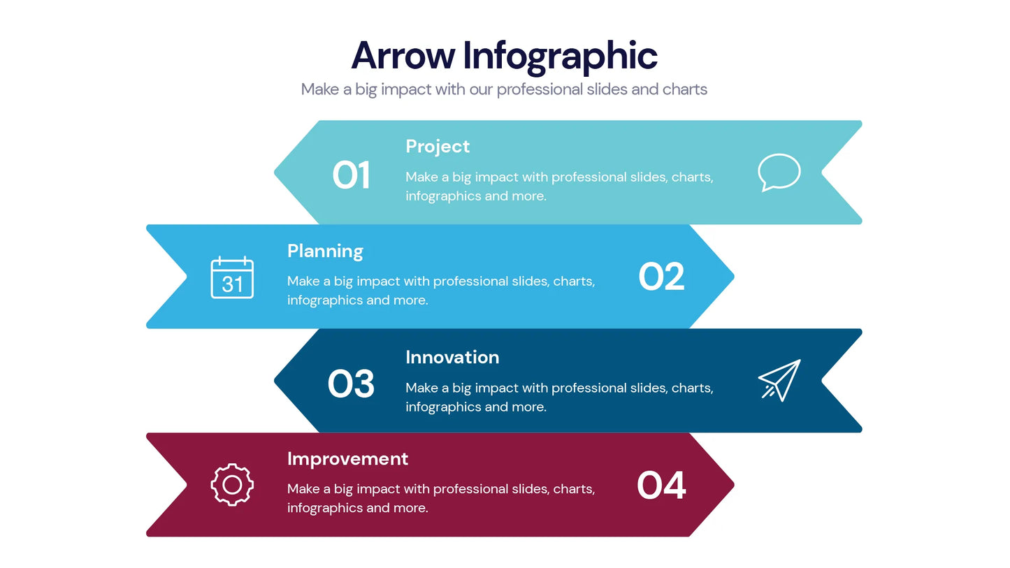 Arrow Infographic Templates PowerPoint slides