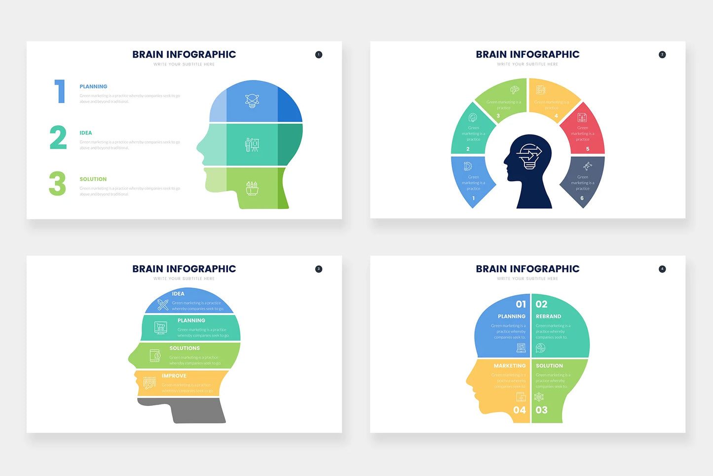 Brain Infographic templates