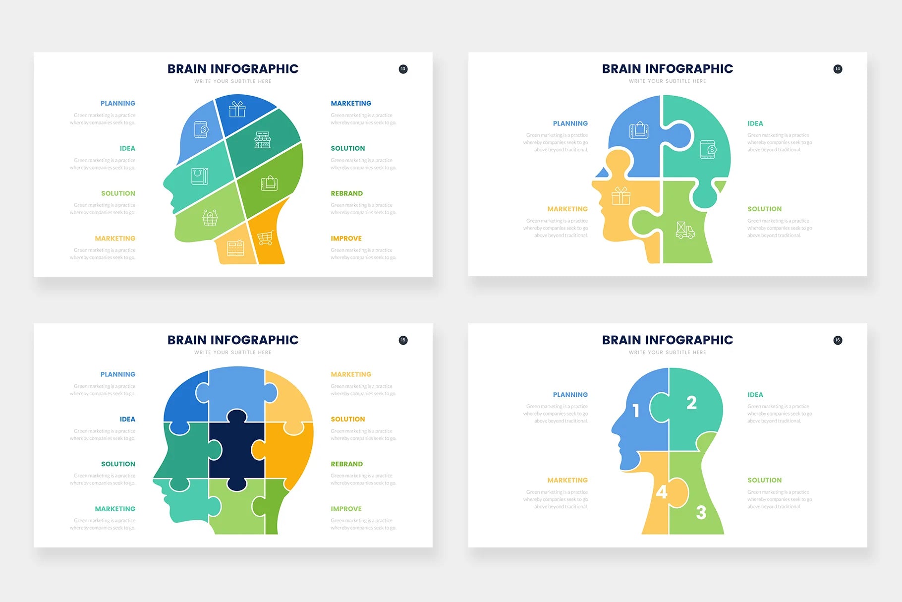 Brain  Infographics template