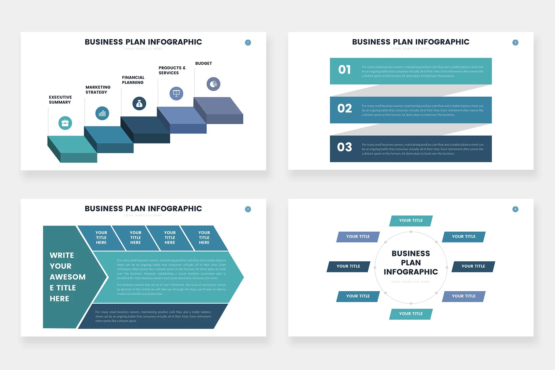 Business Plan Infographic Templates PowerPoint slides