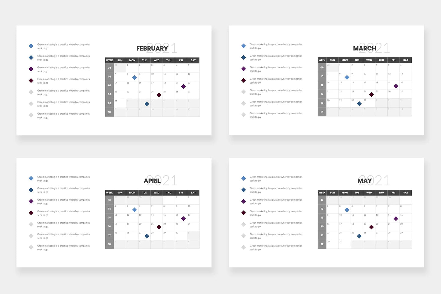 Calendar 2021 Slides Infographic 