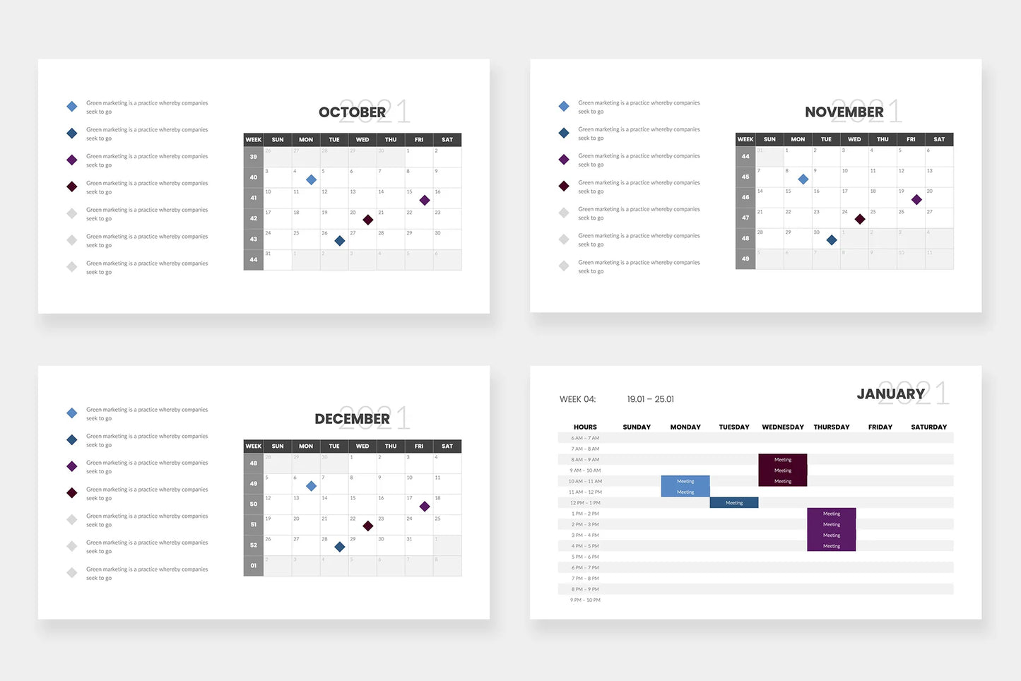 Calendar 2021 Slides Infographic 