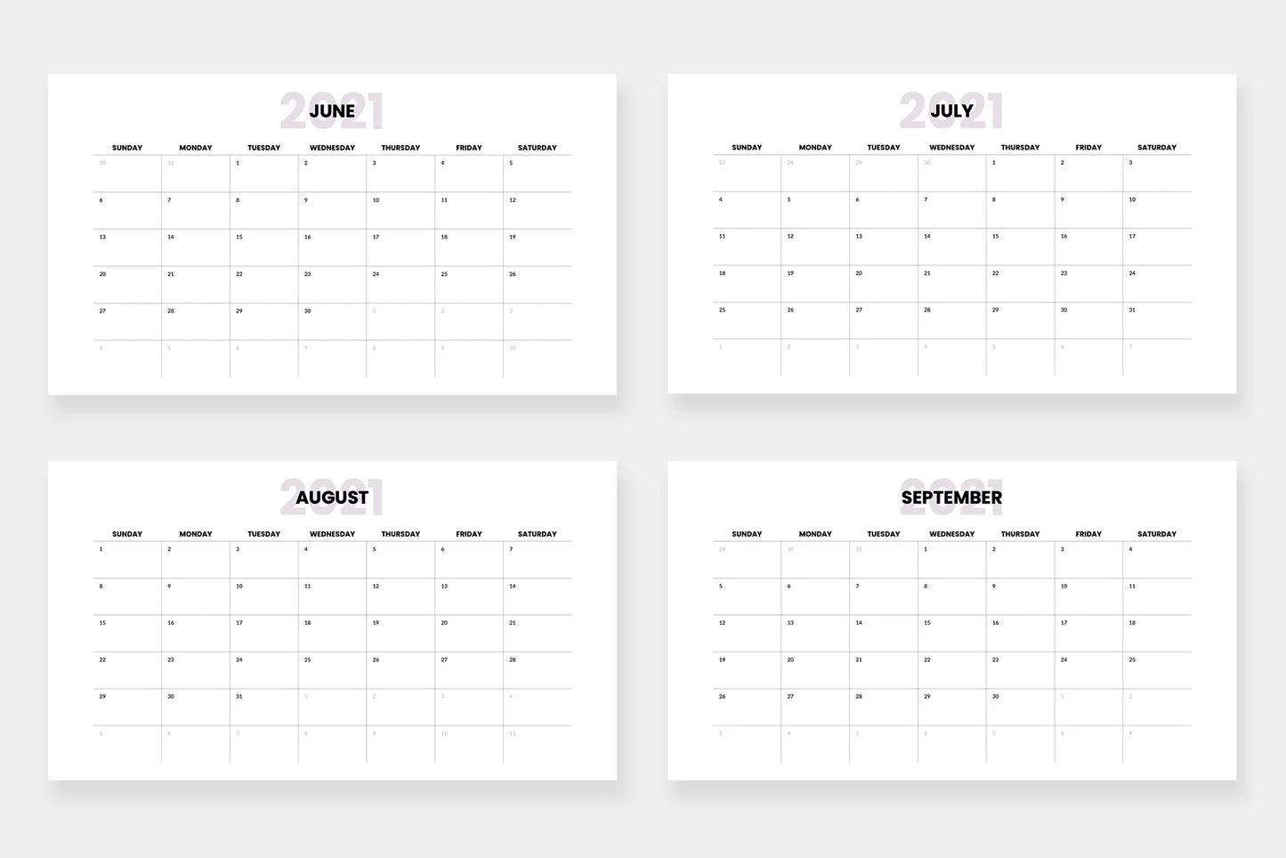 Calendar 2021 Slides Infographics PowerPoint templates