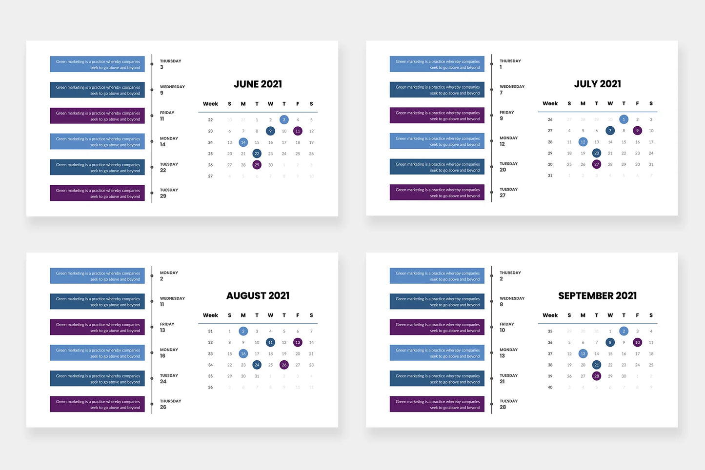 Calendar 2021 Slides Infographic 