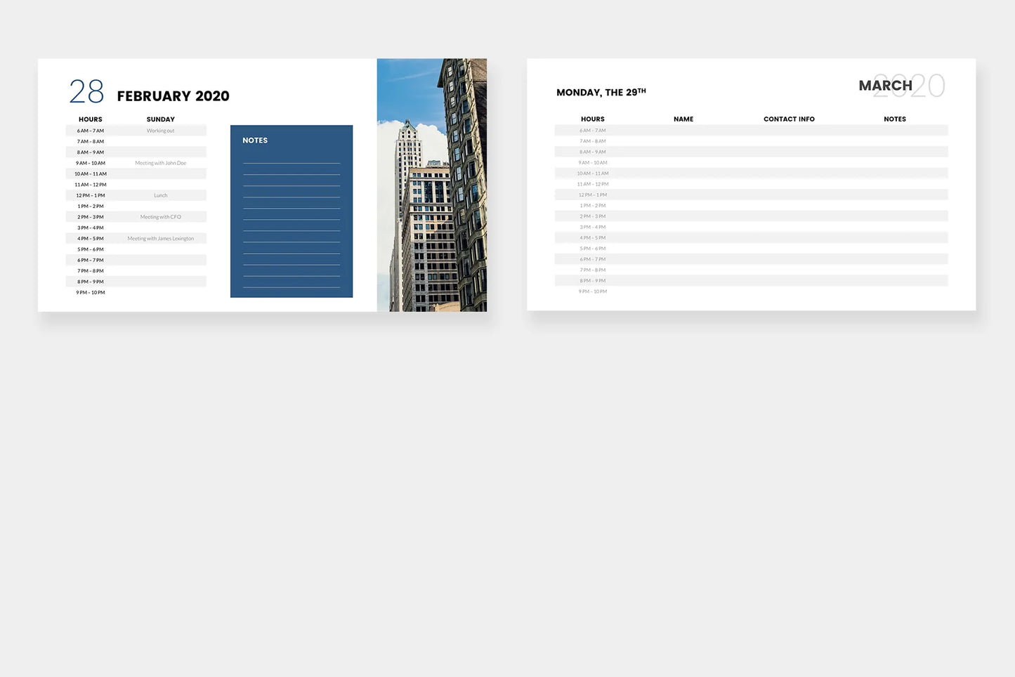 Calendar 2020 Slides Infographics PowerPoint templates