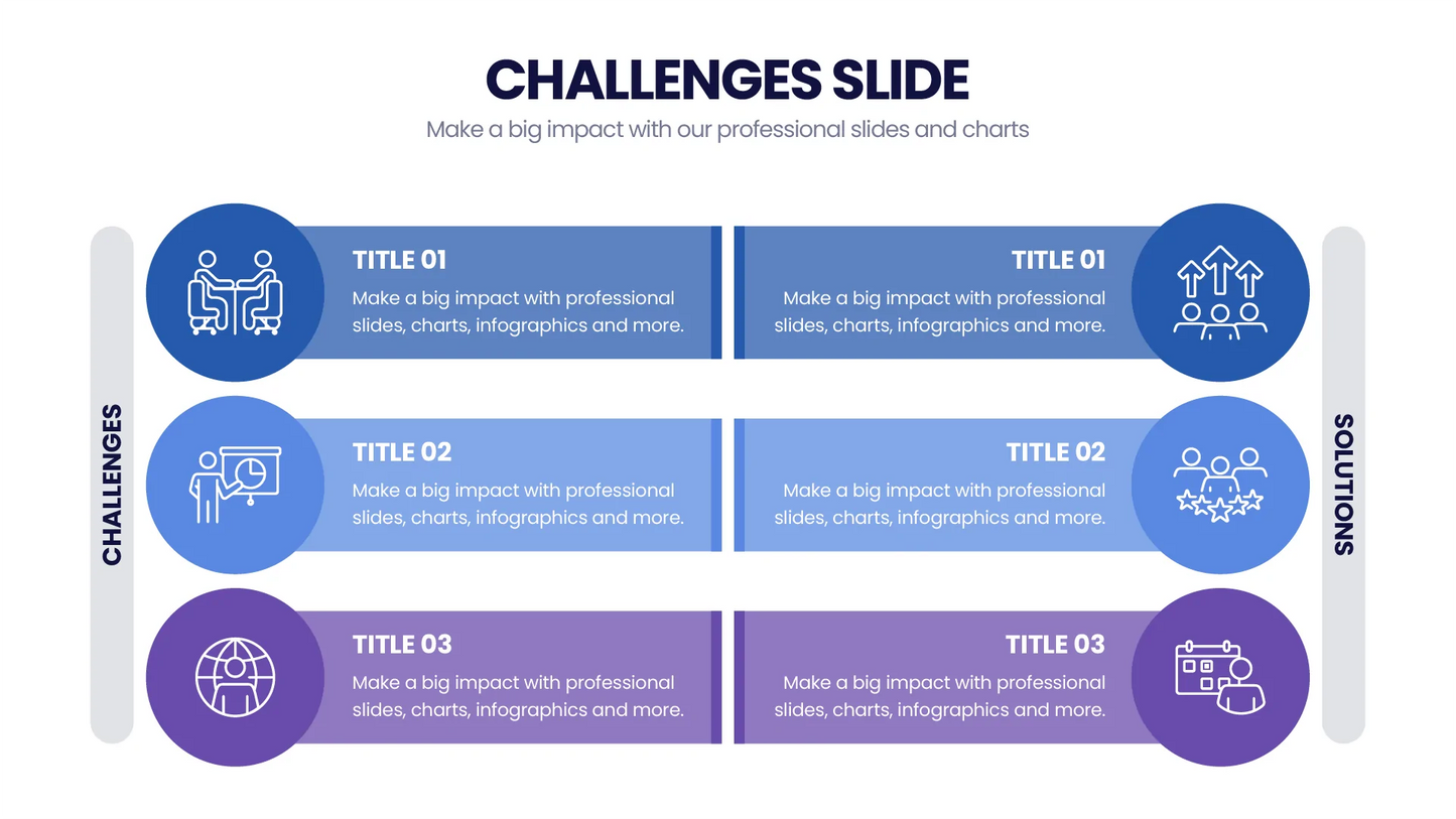 Challenges Infographic Templates PowerPoint slides