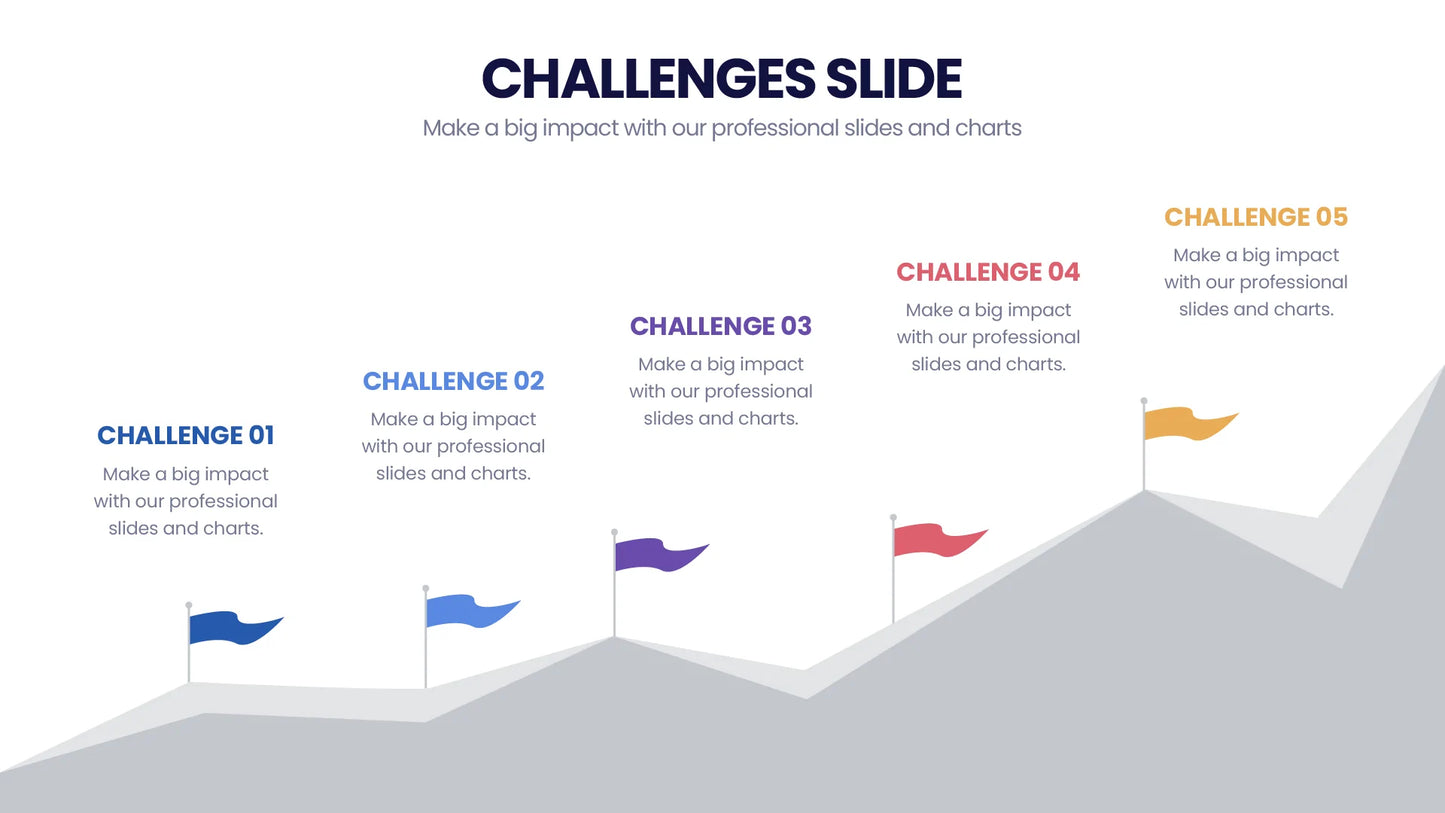 Challenges Infographic Templates PowerPoint slides