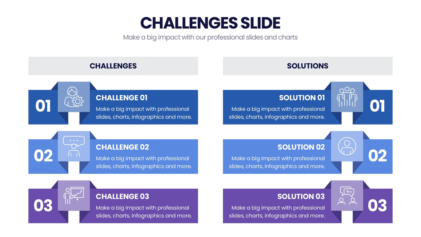 Challenges Infographic Templates PowerPoint slides