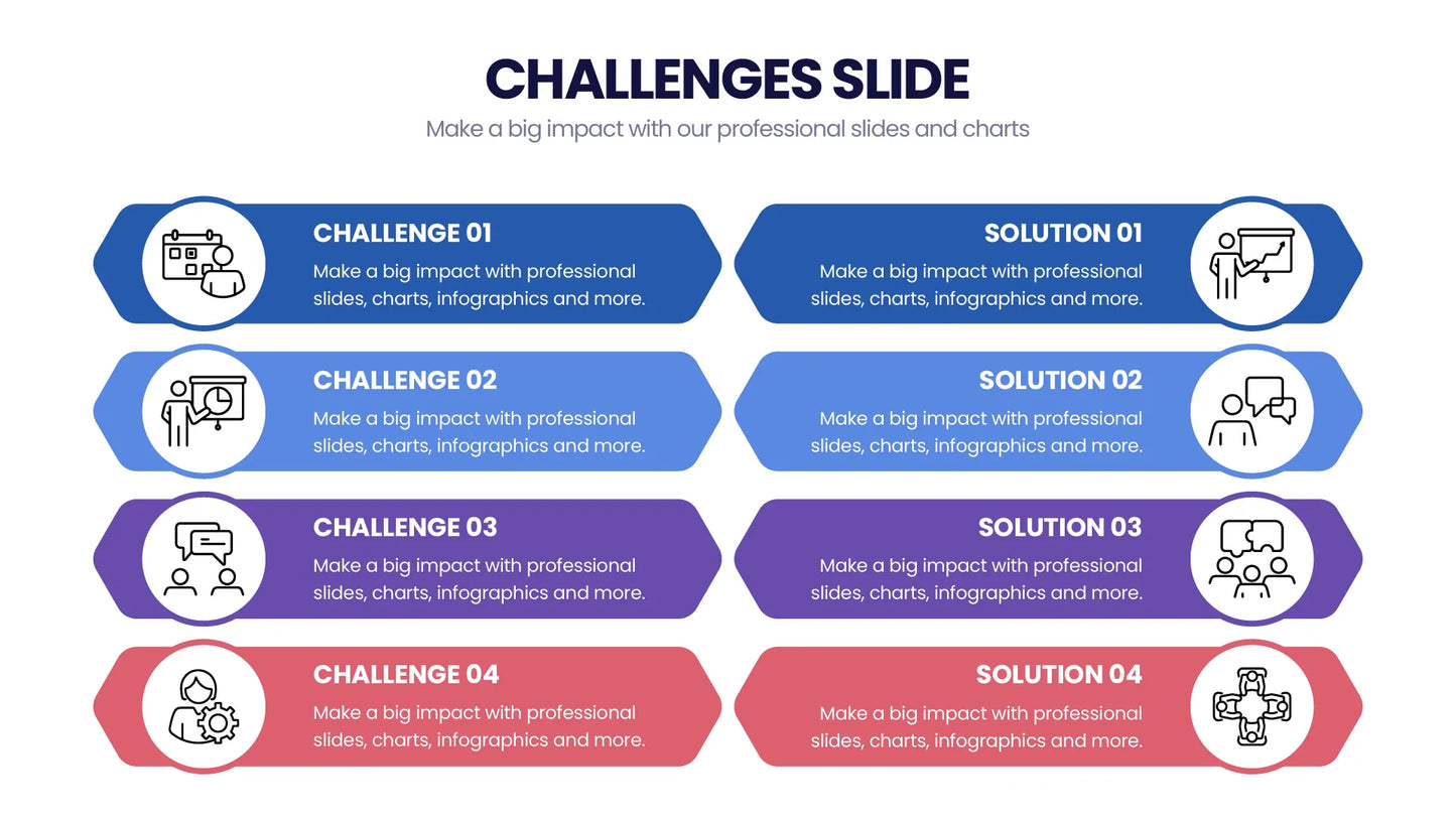 Challenges Infographic Templates PowerPoint slides